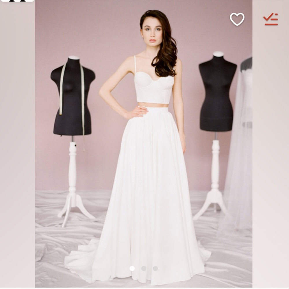 White Bridal/Wedding Maxi Skirt with Train